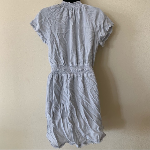 Cloth and Stone Smocked Tie Waist V Neck Dress - Picture 6 of 9